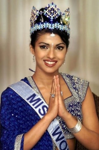 Priyanka Chopra after winning the Miss World title