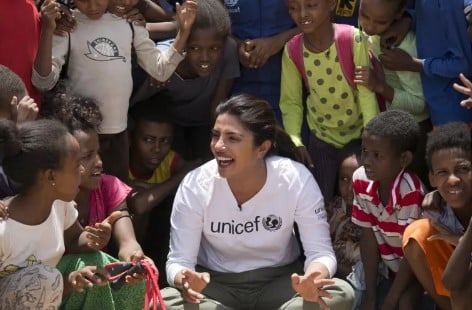 Priyanka Chopra while working for UNICEF