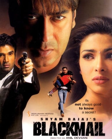 The poster of the film Blackmail