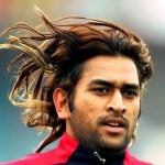 MS Dhoni long hairs