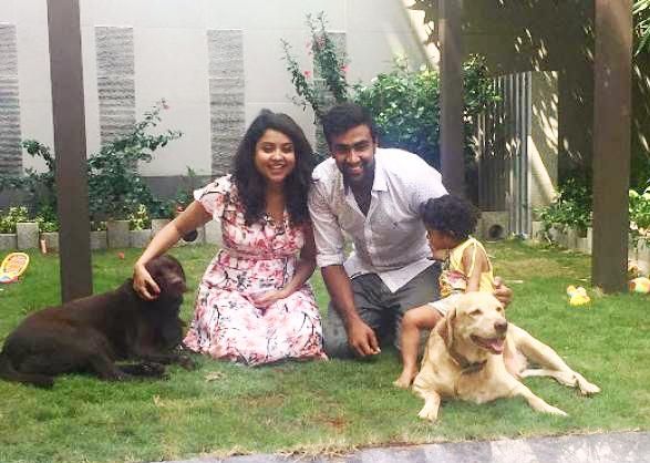 Ravichandran Ashwin, a dog lover