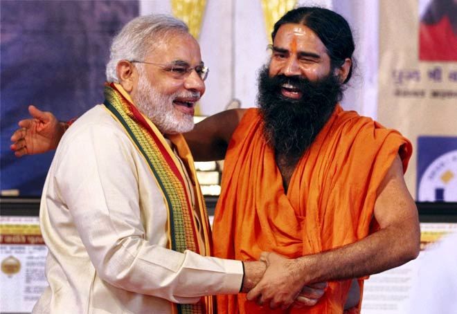 Baba Ramdev with Prime Minister Narendra Modi