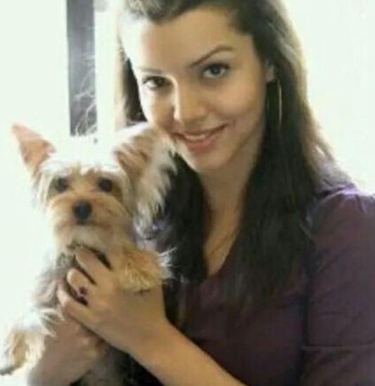 Kyra Dutt with her pet dog