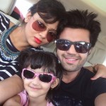 Manish Paul with his wife and daughter