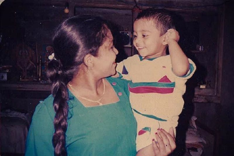 Raftaar as a child with his mother