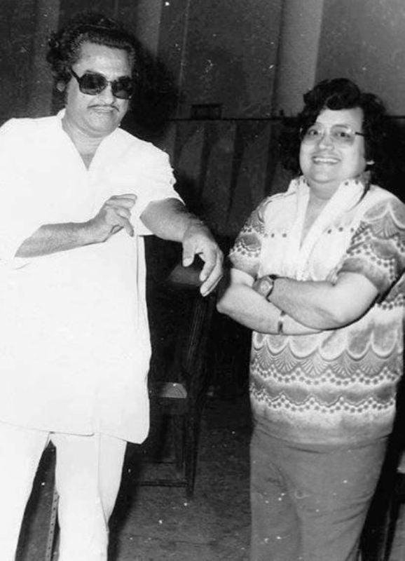 An Old Picture of Bappi Lahiri With Kishore Kumar