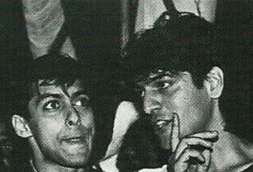 An old photo of Chunky Panday and Salman Khan
