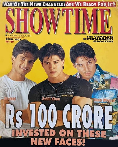 Sahil Khan featured on a magazine cover