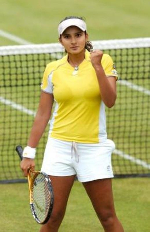 Sania Mirza Celebrating Her Win Over Alona Bondarenko