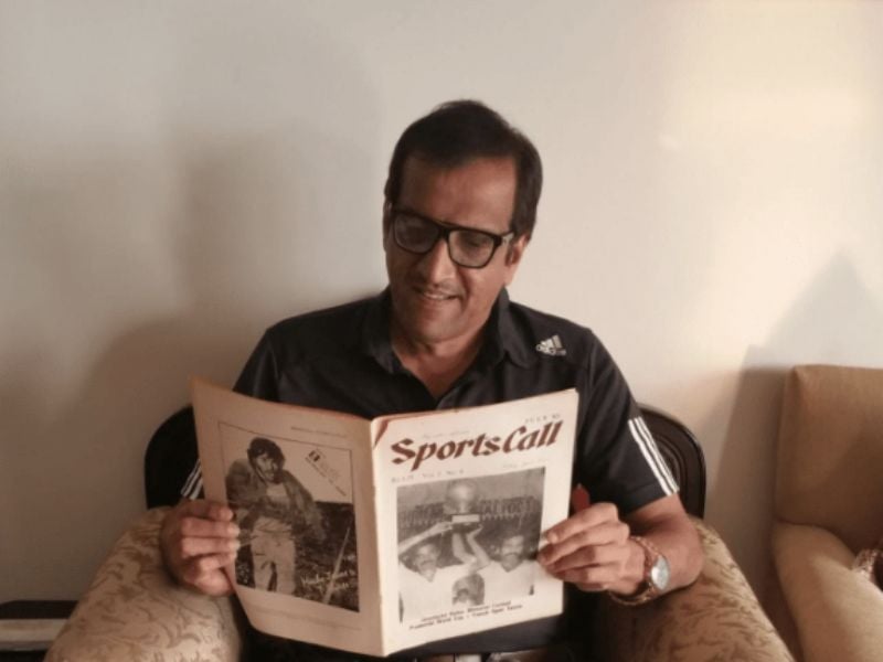 Sania Mirza's Father Reading The Sports Magazine Sports Call