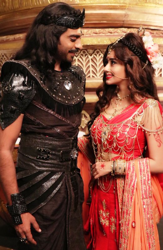 A photo of Tina Datta in the mythological TV serial Shani