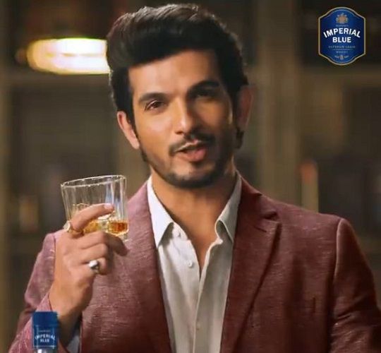 Arjun Bijlani in a TV commercial of Imperial Blue