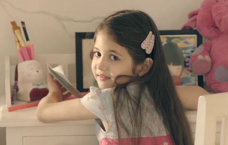 Harshaali Malhotra in the television commercial for the brand 'Pears'
