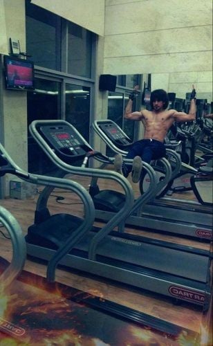 Rishabh Sinha in the gym
