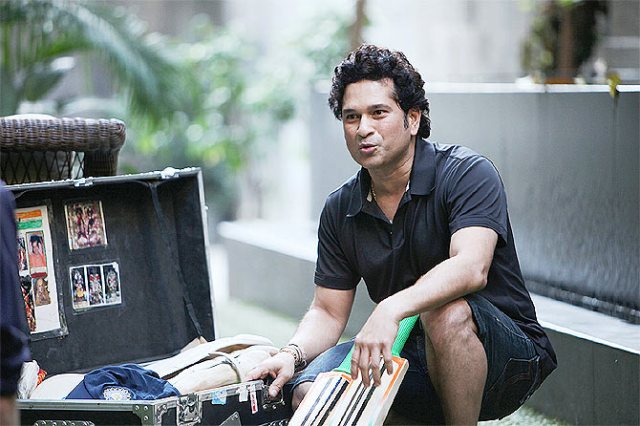 Sachin Tendulkar With His Kit