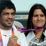 Sushil Kumar with his wife