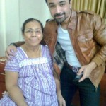 Ajaz Khan with his mother