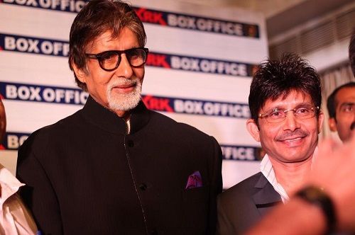 Kamaal R Khan with Amitabh Bachchan on the launch of his website