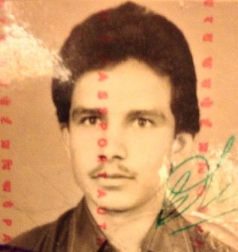Kamaal R Khan's passport photo when he was travelling to Dubai for the first time to work as an AC repair technician