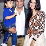 Divya Khosla Kumar with her husband and son