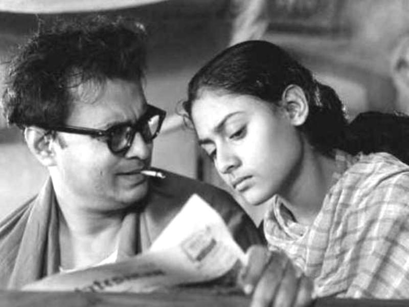 Jaya Bachchan with Satyajit Ray in a Film