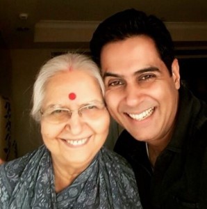 Aman Verma with his mother