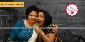 Neha Pendse with her mother