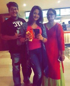Rashami Desai with her mother and younger brother