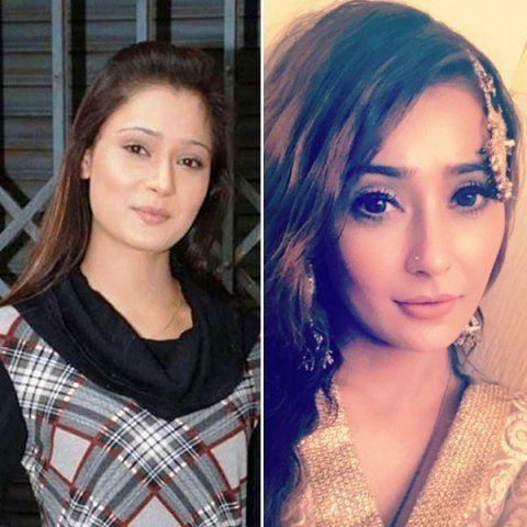Sara Khan before and after multiple cosmetic surgeries