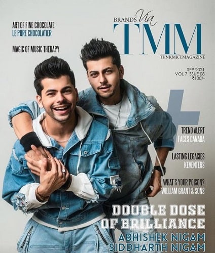 Siddharth Nigam and his brother featured on TMM magazine