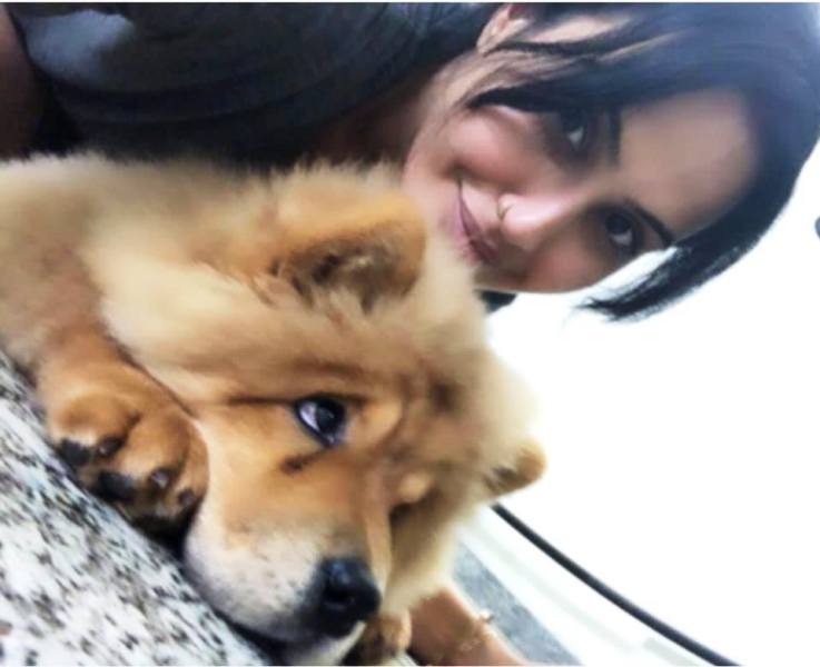 Kamya Punjabi with Her Pet Dog