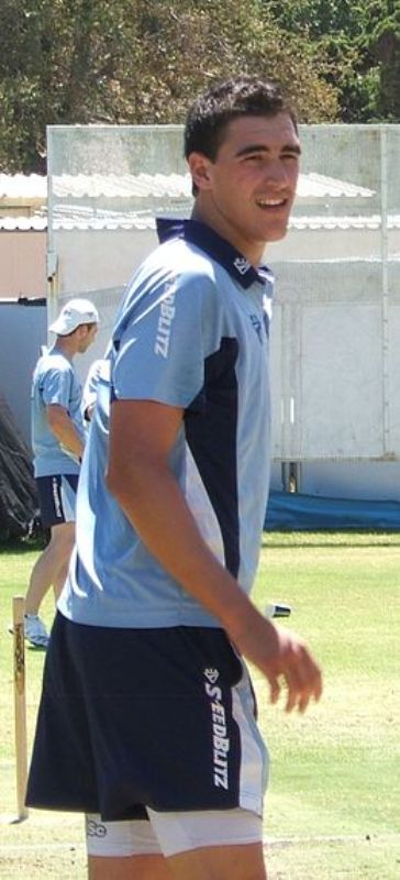 Mitchell Starc during a domestic match in 2010