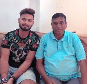 Rishabh Pant with his coach Tarak Sinha