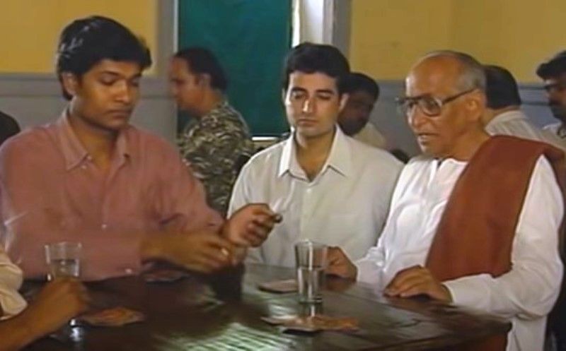 Aditya Srivastava (left) in a still from the TV series 'Byomkesh Bakshi'