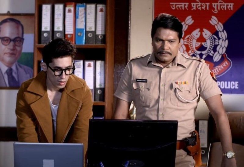 Aditya Srivastava (right) in a still from the TV series 'CIF'