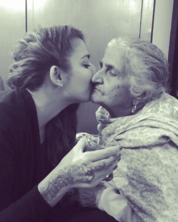 Jasmine Sandlas with her grandmother