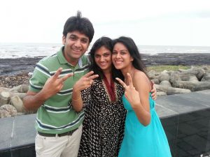 Nia Sharma with her mother, Usha and brother, Vinay