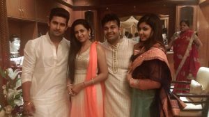 Ravi Dubey with his wife Sargun, brother Vaibhav and sister-in-law Priyanka