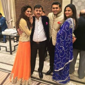 Sargun Mehta with her parents and brother