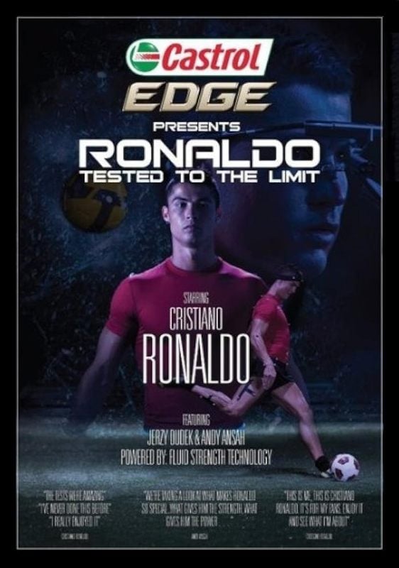 A poster of the television film Ronaldo Tested to the Limit