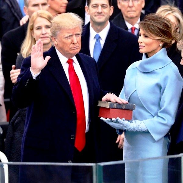 Donald Trump taking oath as the President of the United States