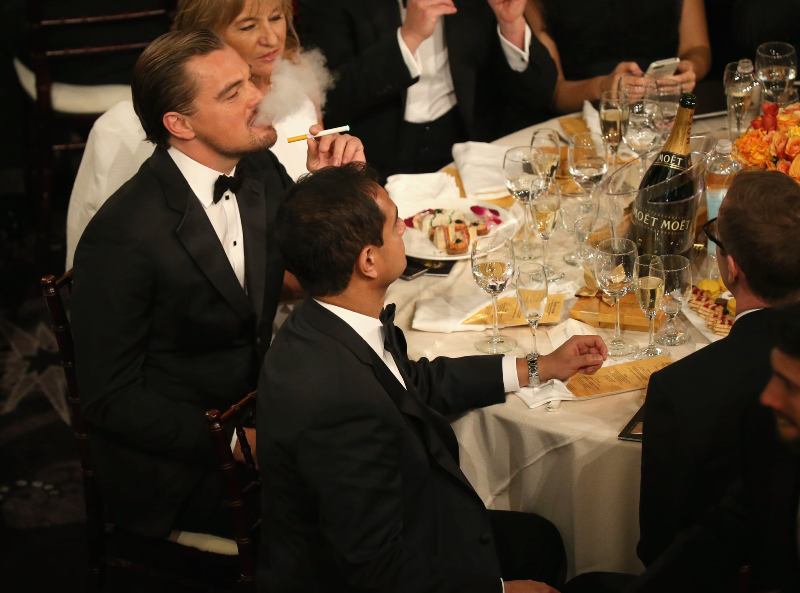 Leonardo DiCaprio Smoking an Electronic Cigarette
