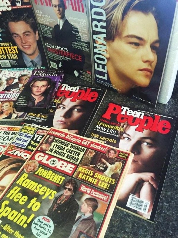 Leonardo DiCaprio featured on the cover of various magazines