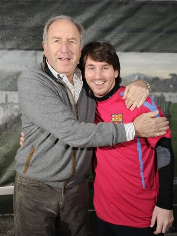 Lionel Messi With Carles Rexach