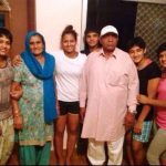 Mahavir Singh Phogat with his family