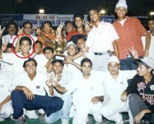 Saqib as a youngster with his cricket team