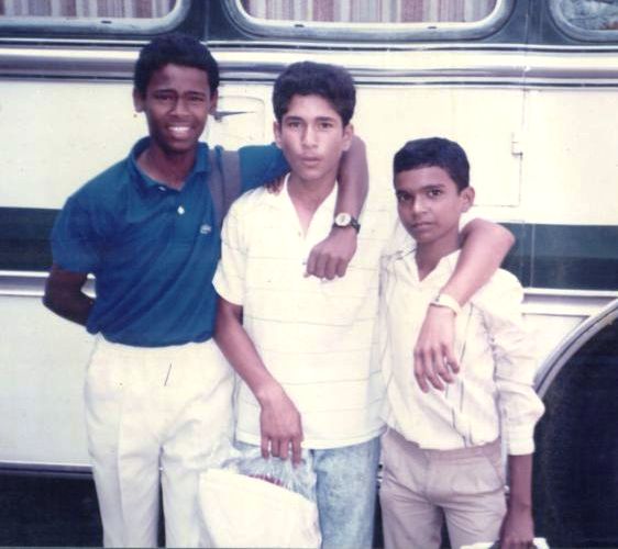 A childhood photo of Vinod Kambli, Sachin Tendulkar, and Ricky Couto