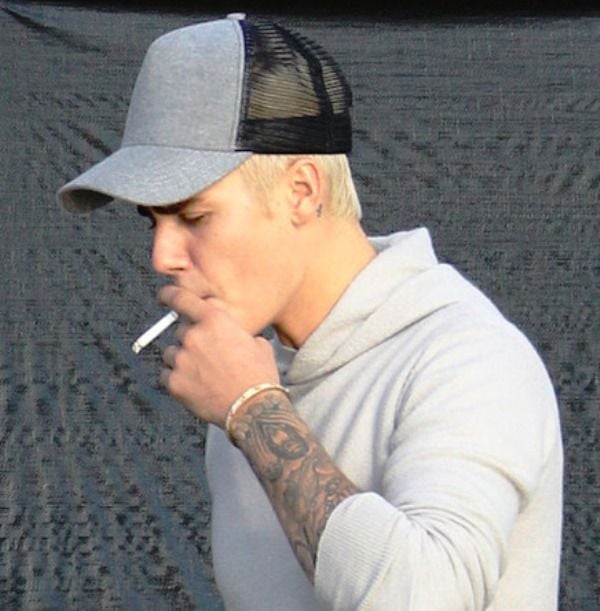 Justin Bieber Smoking