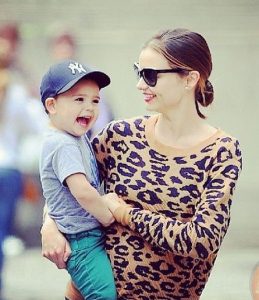 Miranda Kerr with her son, Flynn