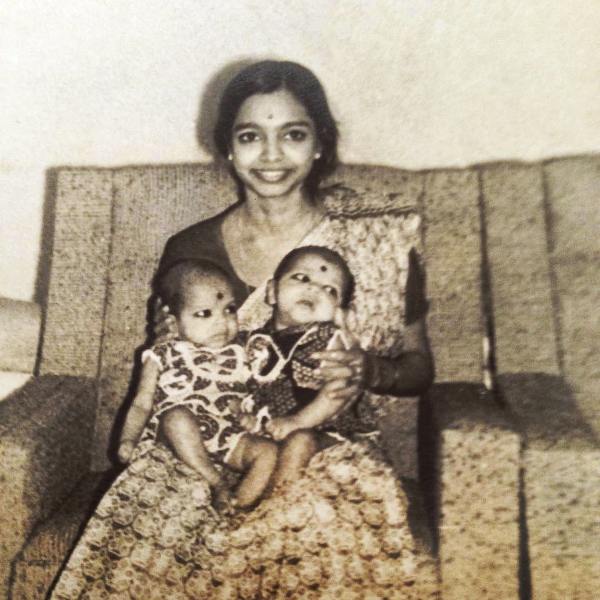 A Childhood Picture of Raghu Ram with His Brother and Mother